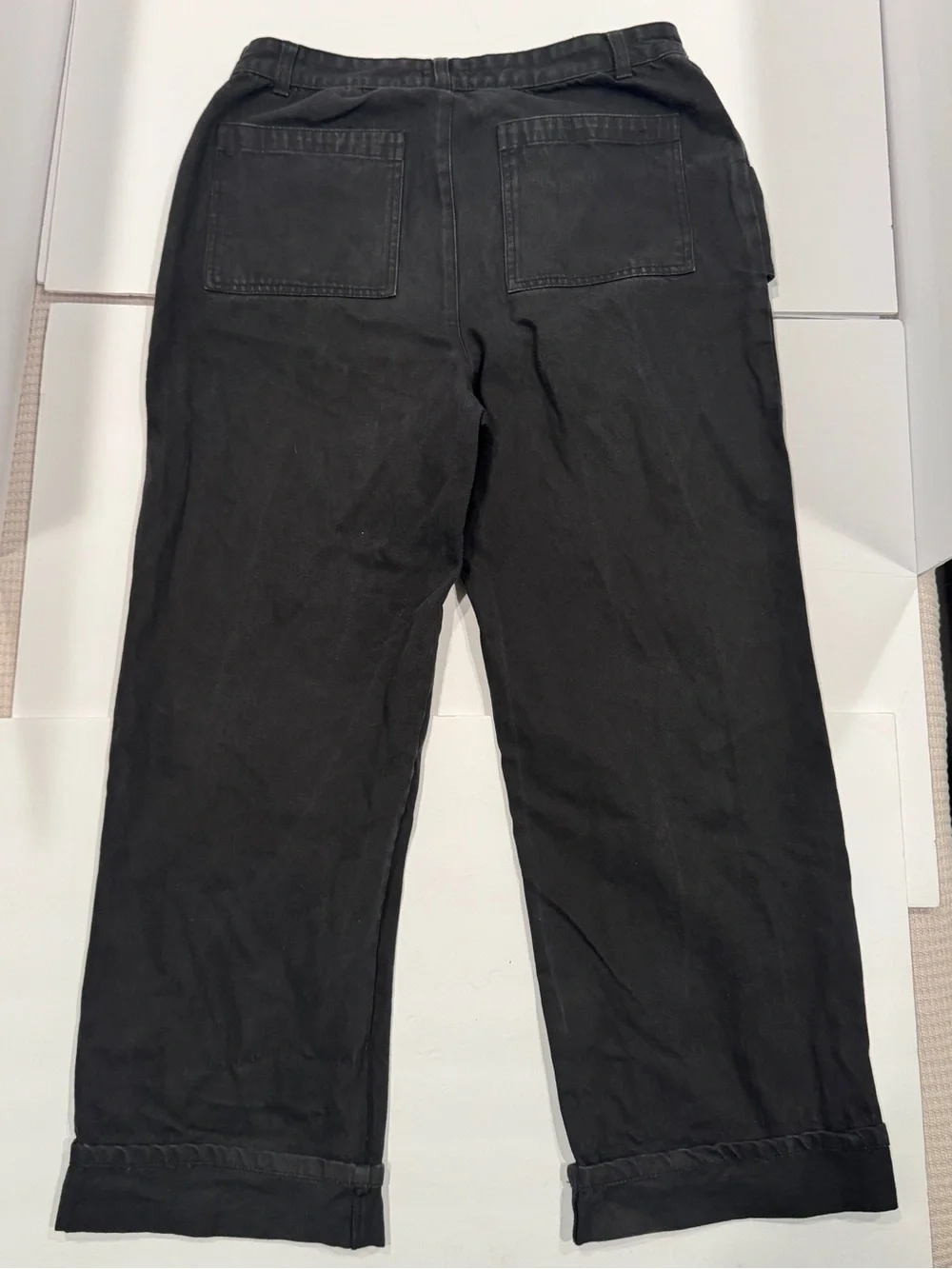 Hot Topic Men 36 Baggy Wide Leg Pants Black Silver Rivet Goth Grunge Streetwear